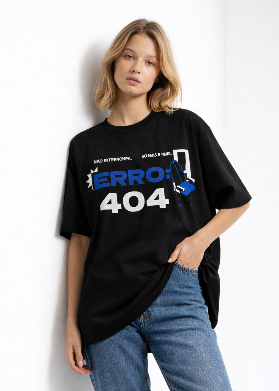 Retro Error 404 Oversized unisex T-shirt