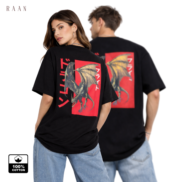 Dragon Back Oversized unisex T-shirt